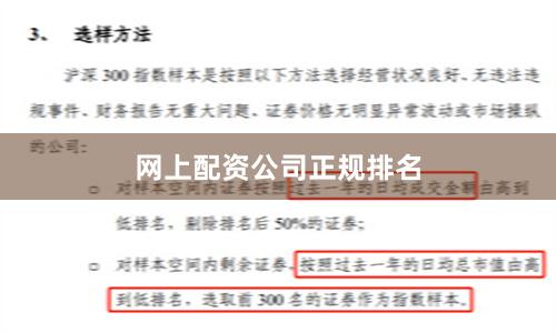 网上配资公司正规排名